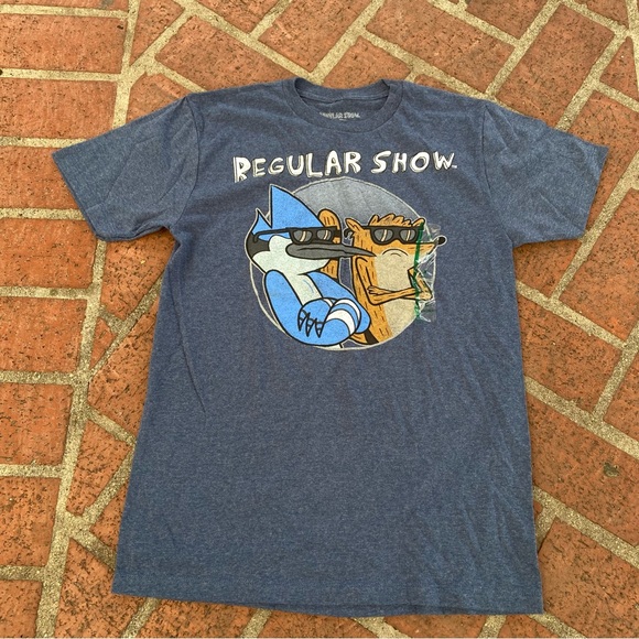Men’s Cartoon Network Regular Show Navy T-Shirt Size Medium New - Picture 1 of 4